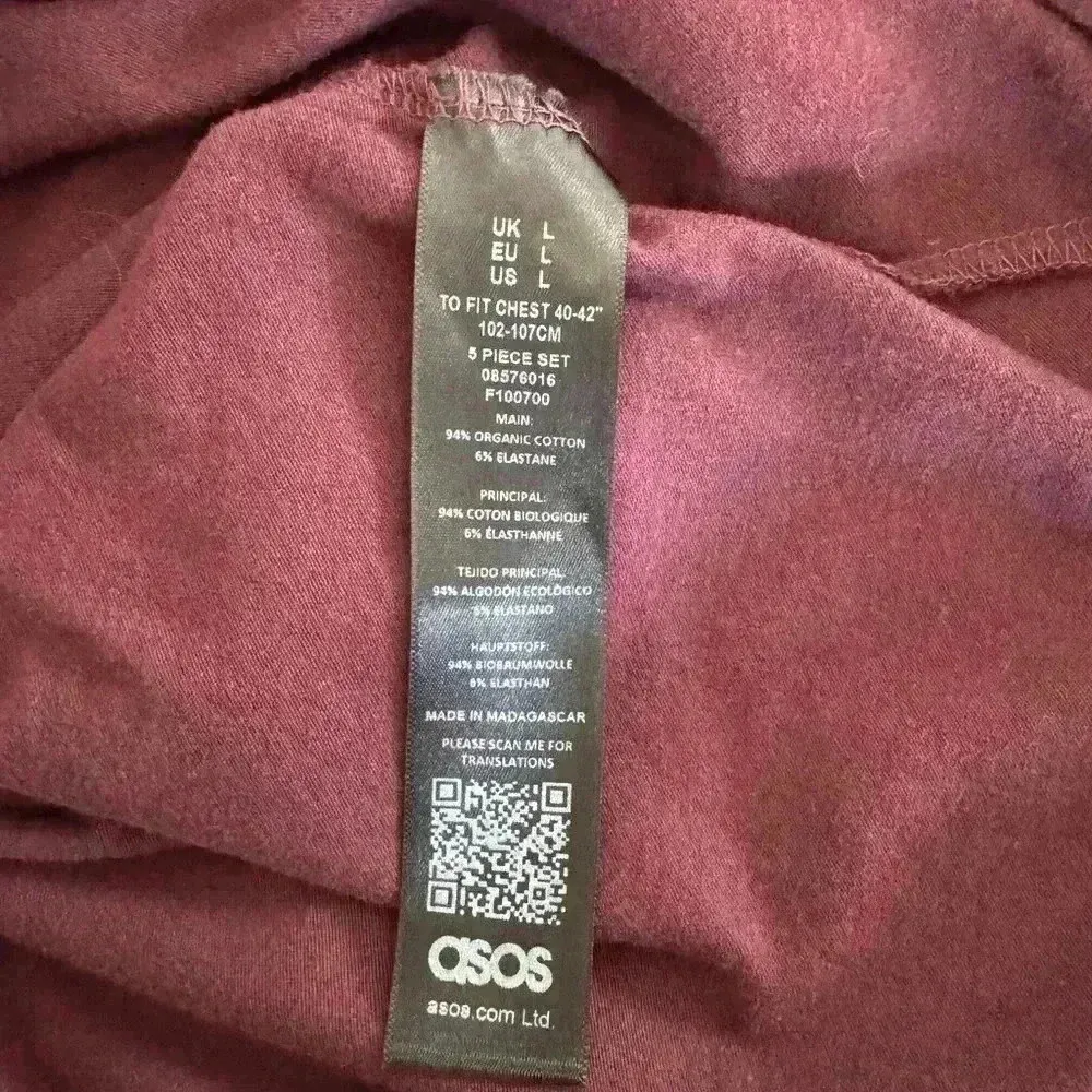 Women's ASOS Short Sleeve Maroon T Shirt Casual Lightweight Cotton Size Large - Image 6