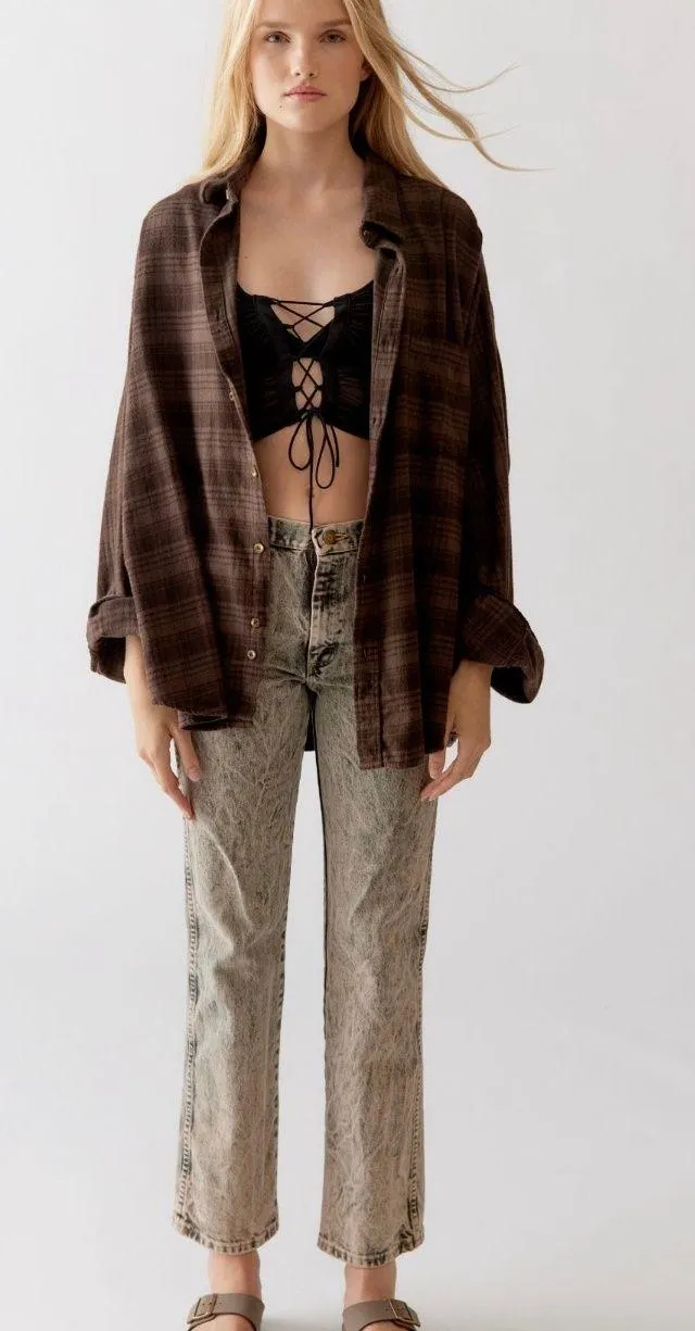 Pink  Straight Jeans - Image 6