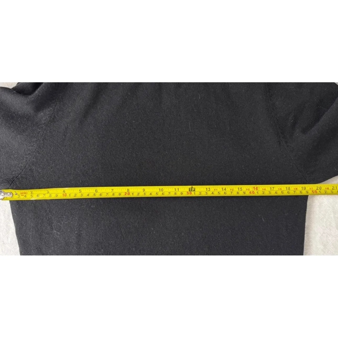 Maje Black Wool Cashmere Blend V Neck Rhinestone Embellished Sweater size M - Image 10