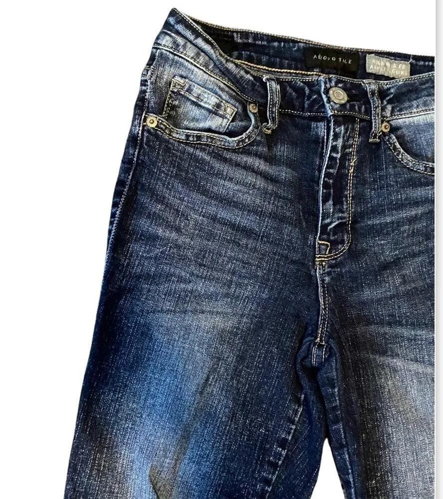 Aeropostale Dark Wash High Waisted Ankle Jeggings Sz 4 - Image 6