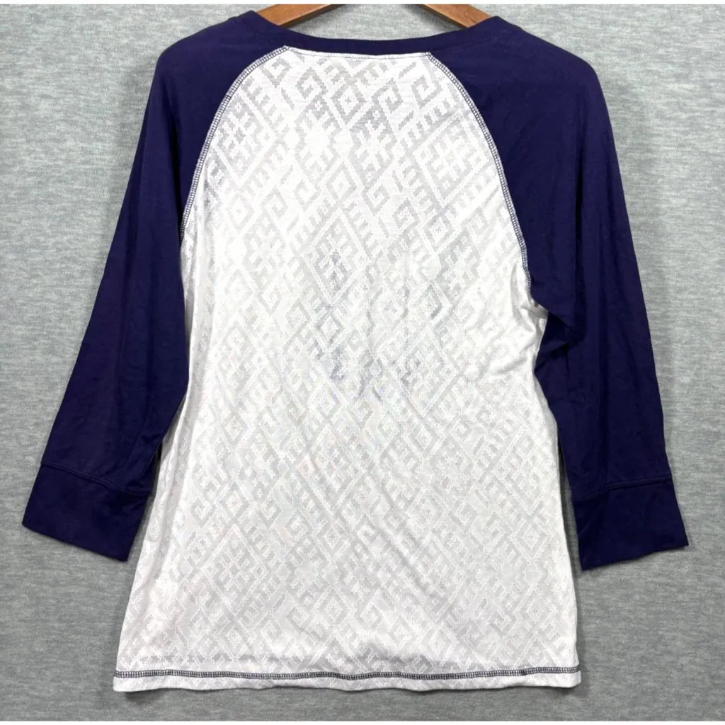 Ariat Womens XL Long‎ Sleeve Raglan Tee Boho Feather & Arrow Graphic - Image 5