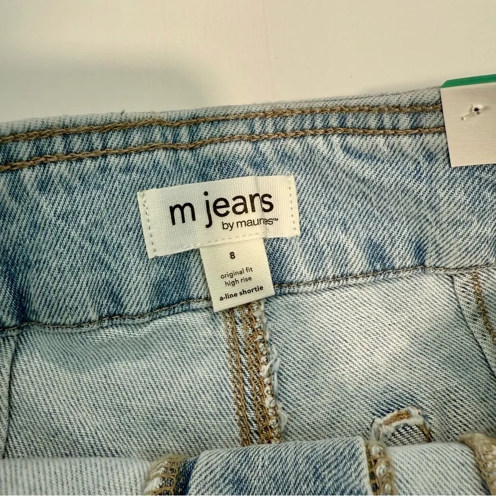 M Jeans by Maurice’s Light Blue High-Waisted Jean Shorts with Frayed Hem - Image 14