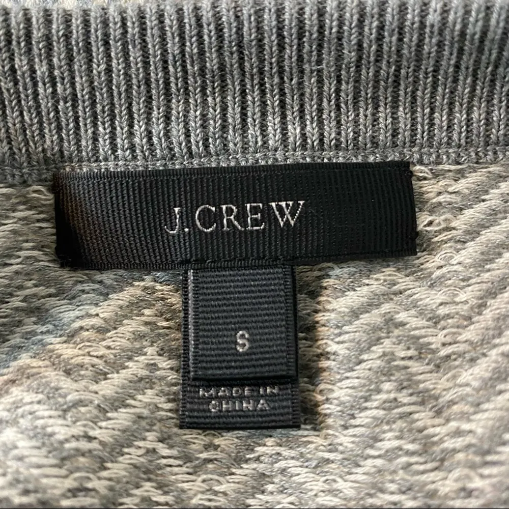 J. Crew Cotton Jackie Cardigan Herringbone Sweater Small - Image 8