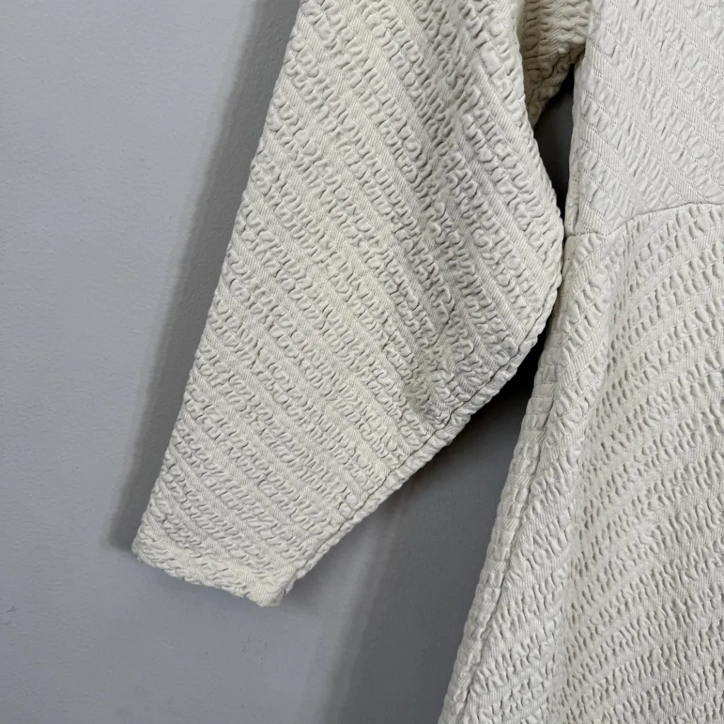 Free People Gabby Seamless Midi Dress Women's M/L Ivory Wet Plaster Textured NWT - Image 10