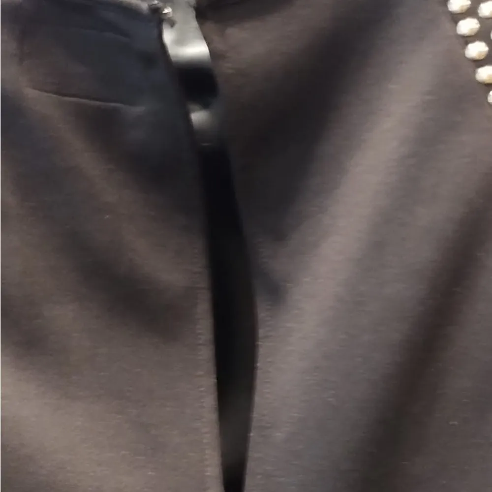 Marilyn Monroe Black Back Zip Gold Studded Sheath Dress Size M - Image 7