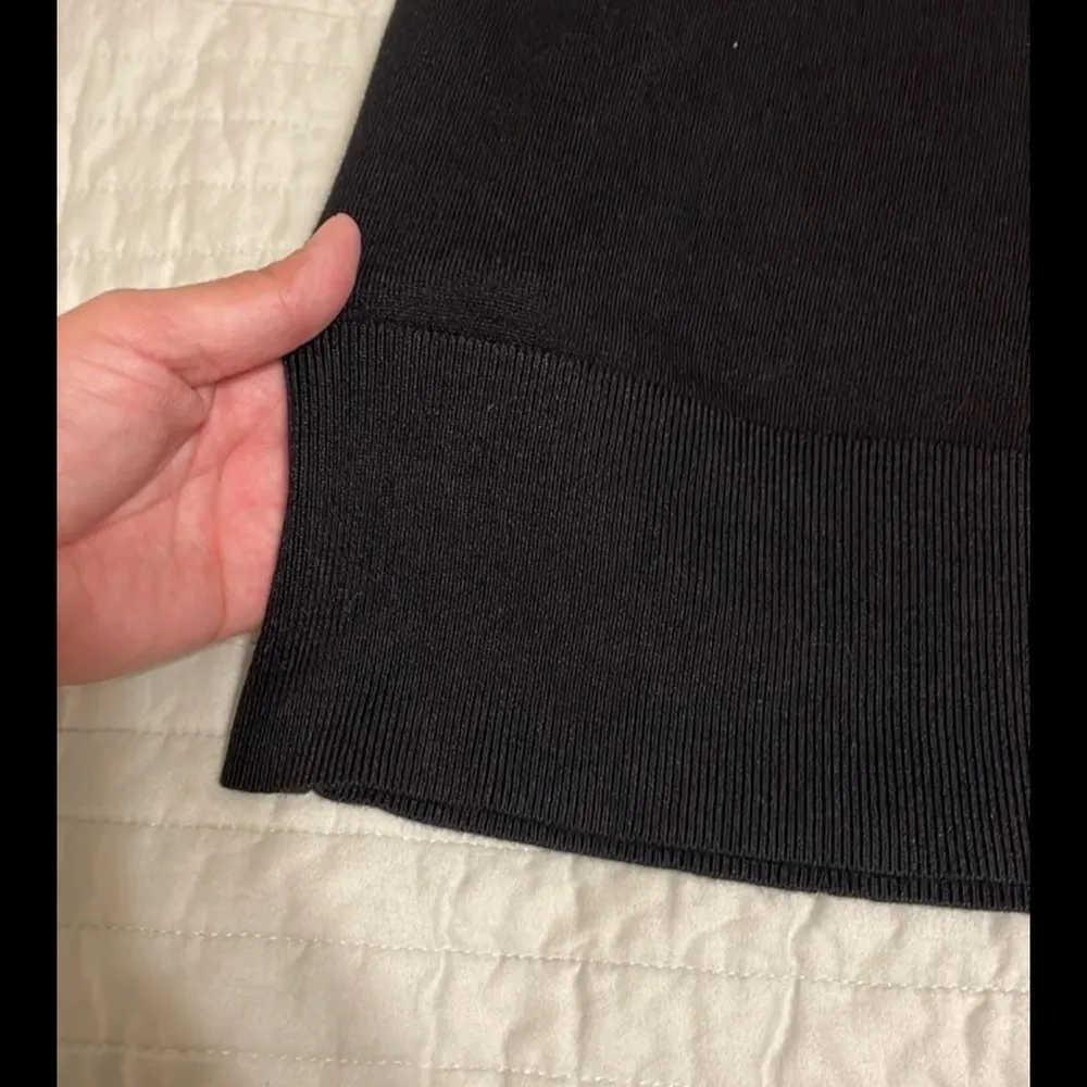 black blouse: sheer on the top neck area size large; new with tags - Image 3