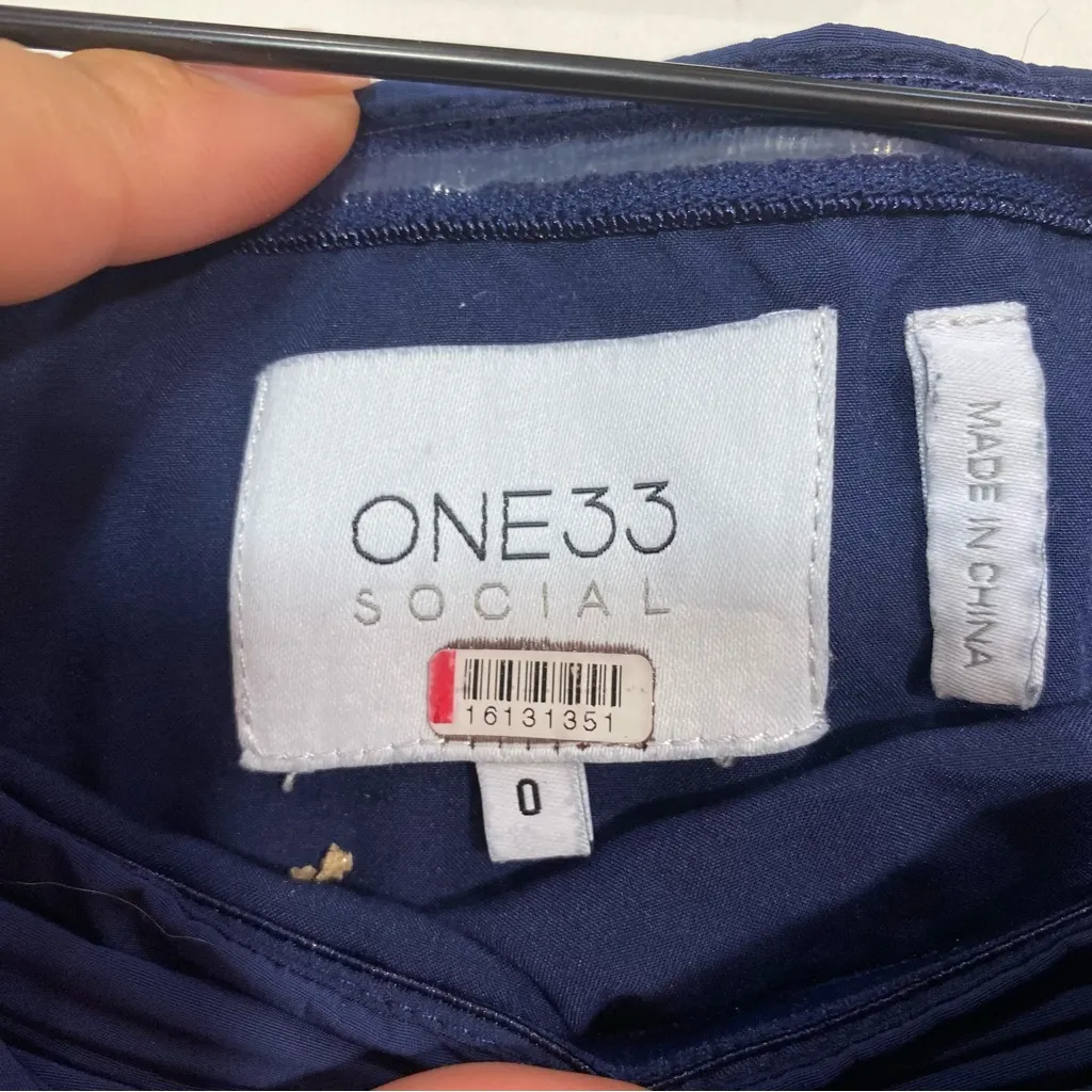 One33 Social Pleated Jumpsuit Size 0 Blue - Image 5