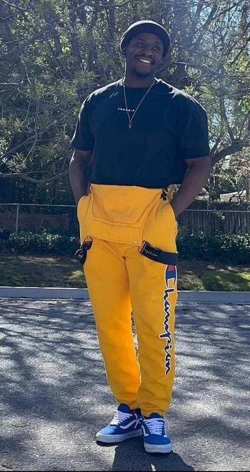 Champion Life™ Super Fleece 3.0 Overalls Size S Unisex Yellow Pockets Sweatpants - Image 6
