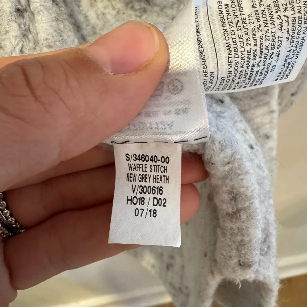 Old Navy Women's Gray Waffle Stitch Open-Front Sweater Size XL - Image 7