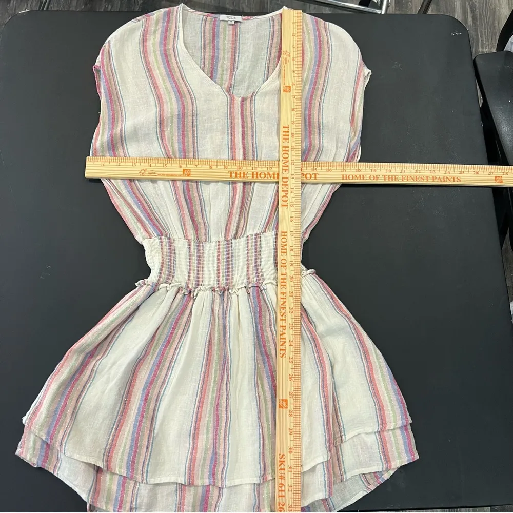 Rails Lucca Havana Stripe linen mini Dress size XS - Image 7