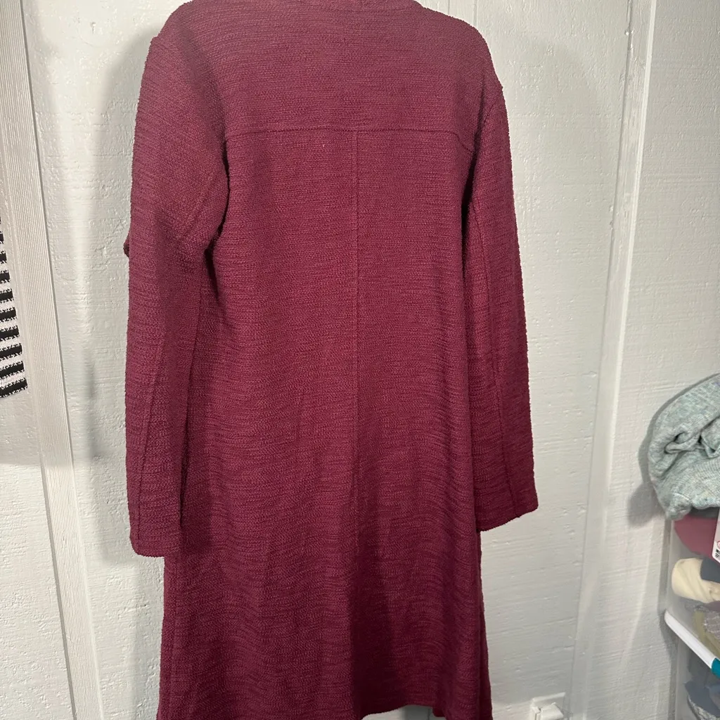 Steve Madden KNIT JACKET IN WINE Size Medium NWT - Image 6