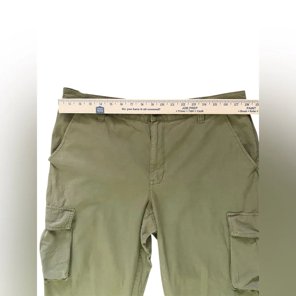 Madewell Women’s Garment-Dyed Low-Slung Straight Cargo Pants Size 32 Olive Green - Image 6