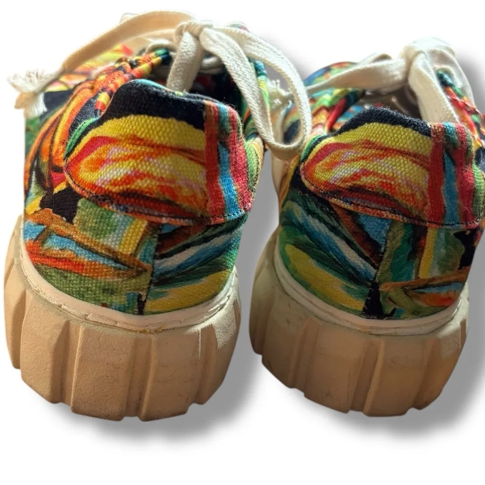 Farm Rio Black Multicolor Banana Platform Sneakers - Size 9.5 Women's - Image 5