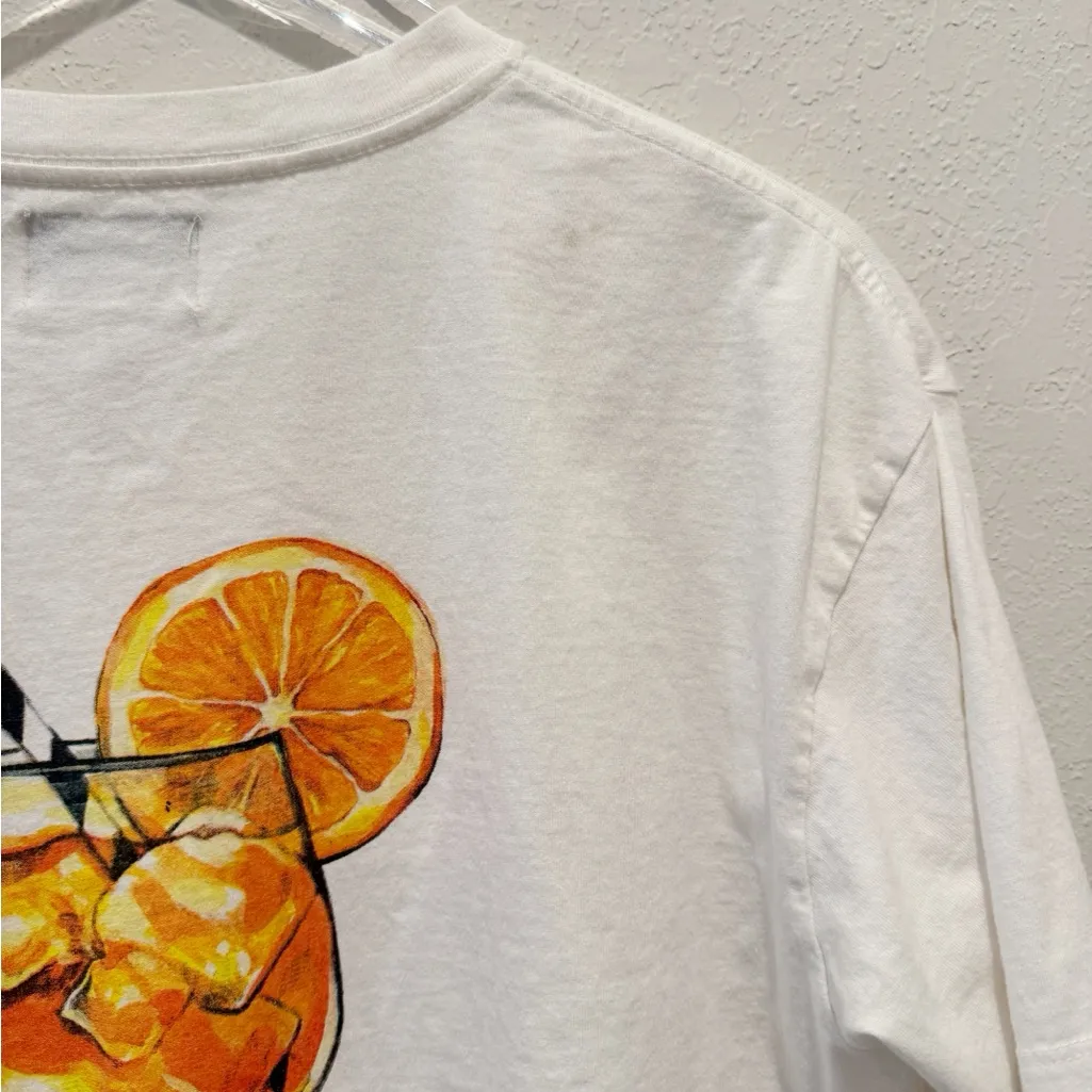 DAMSON MADDER Spritz Boyfriend Graphic Tee size 10 Aperol Spritz White US 6 - Image 9