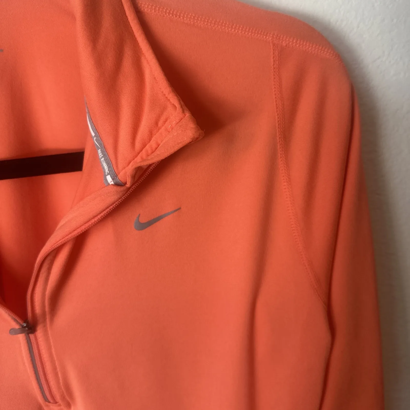 Nike Sweatshirt Womens  M  S Pink Pullover Long‎ Sleeve Half Zip Dri Fit Sports - Image 2