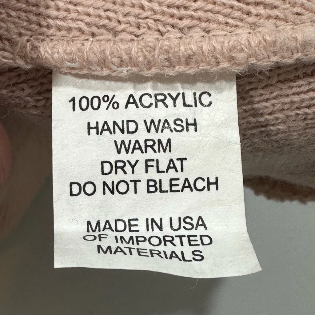 Ariat Blush Pink Knit Beanie with Metallic Gold Rhinestone Crystal Accents - Image 7