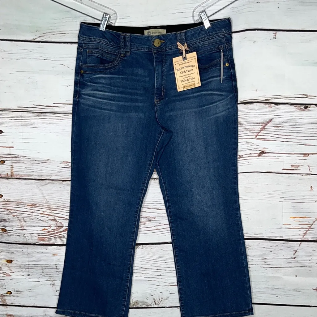Democracy NWT Size 16 Blue Denim “Ab” Technology Kick Flare Jeans - Image 2