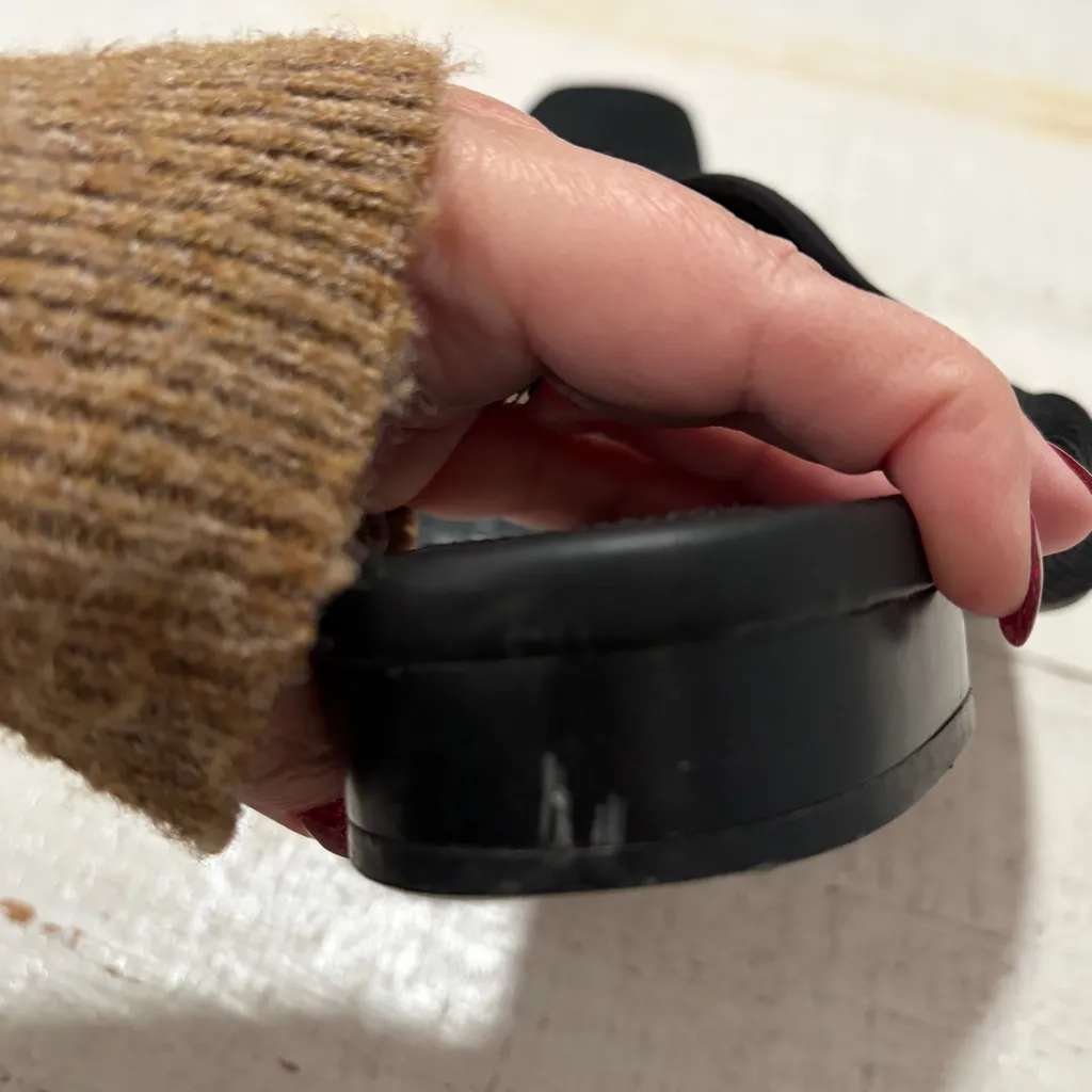 Vivaia Marie Square Toe Mules EU size 39 Black Slip On Loafer Flats US size 8 - Image 7