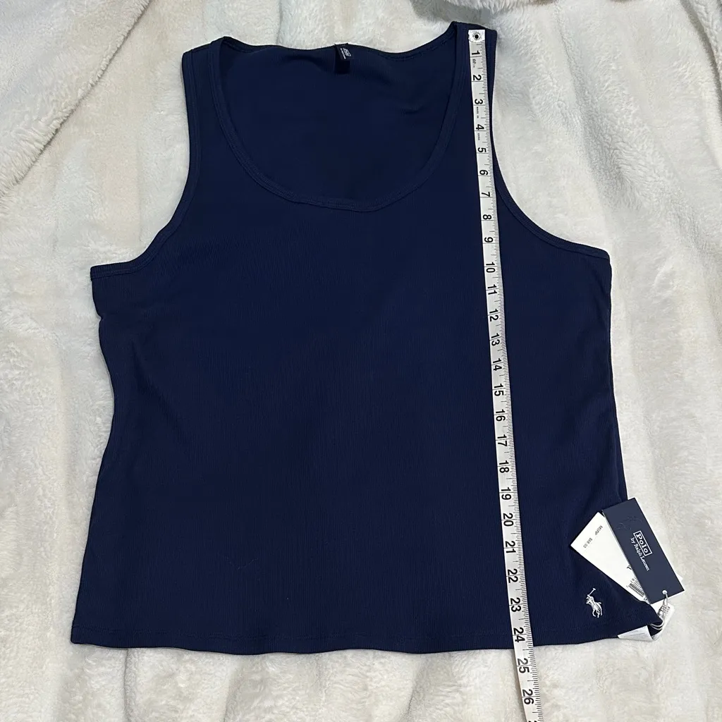 NWT Polo Ralph Lauren Dark Blue Women's Ribbed Tank Top size XXL - Image 10