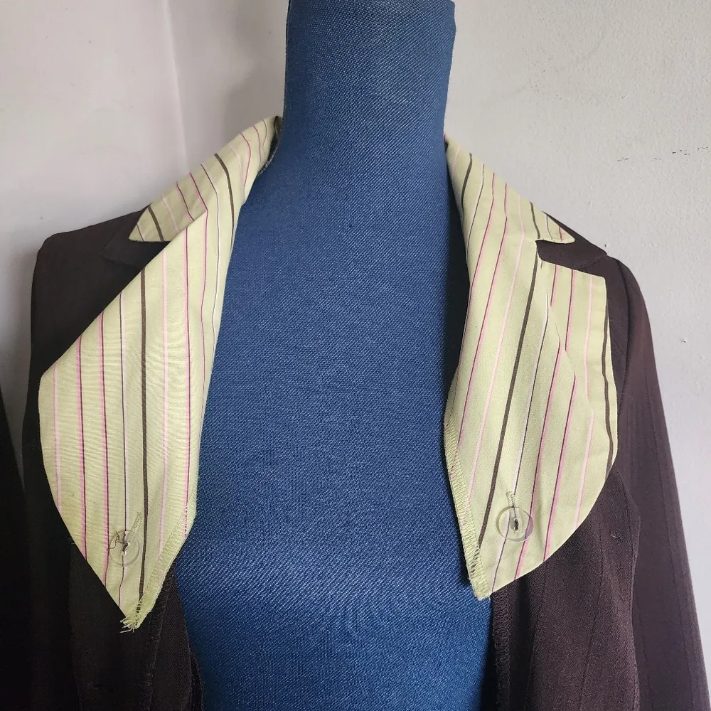 Vintage My Michelle Brown Pantsuit with Removable Faux Shirt - Image 6