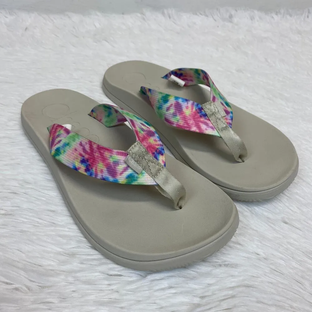 Chaco Chillos Thong Flip-Flop Light Tie Dye Size 9 - Image 2