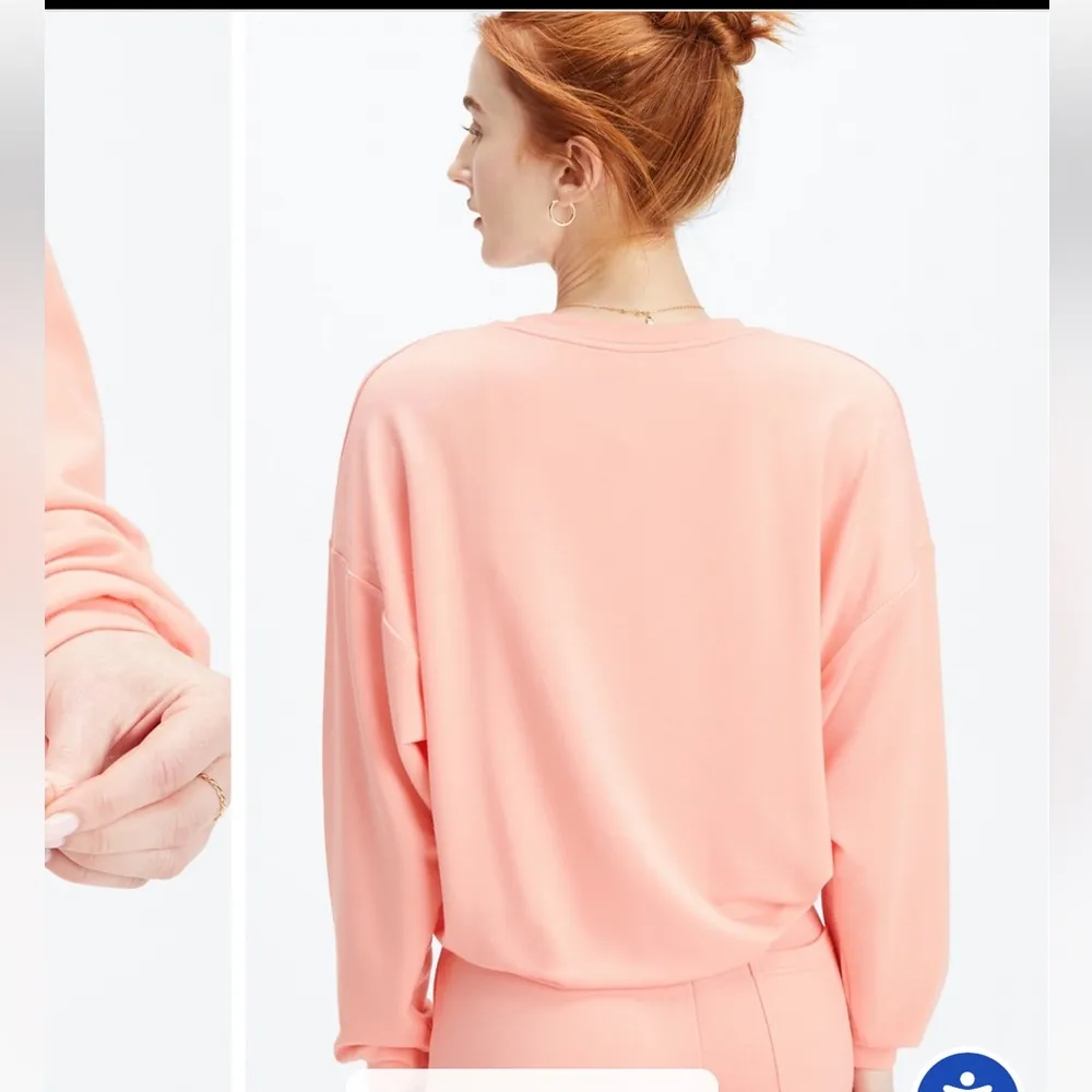 Fabletics Light Pink Monica cinched pull over size medium. - Image 9