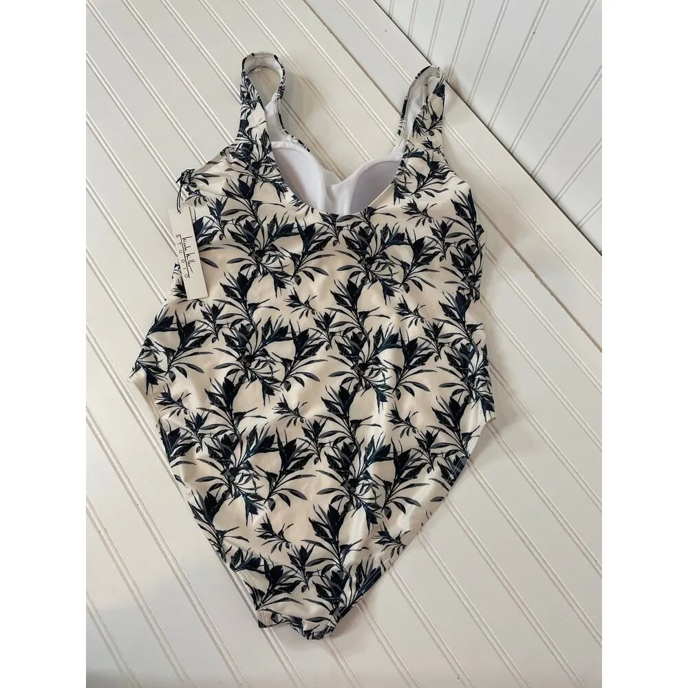 NWT Nicole Miller Womens Swimsuit Scoop Back Moonless Night Print Size 2X - Image 4