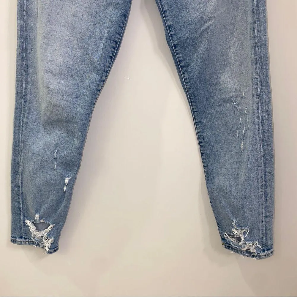 Agolde Sophie High Rise Skinny Crop in light blue wash Vertigo Size 27 - Image 11