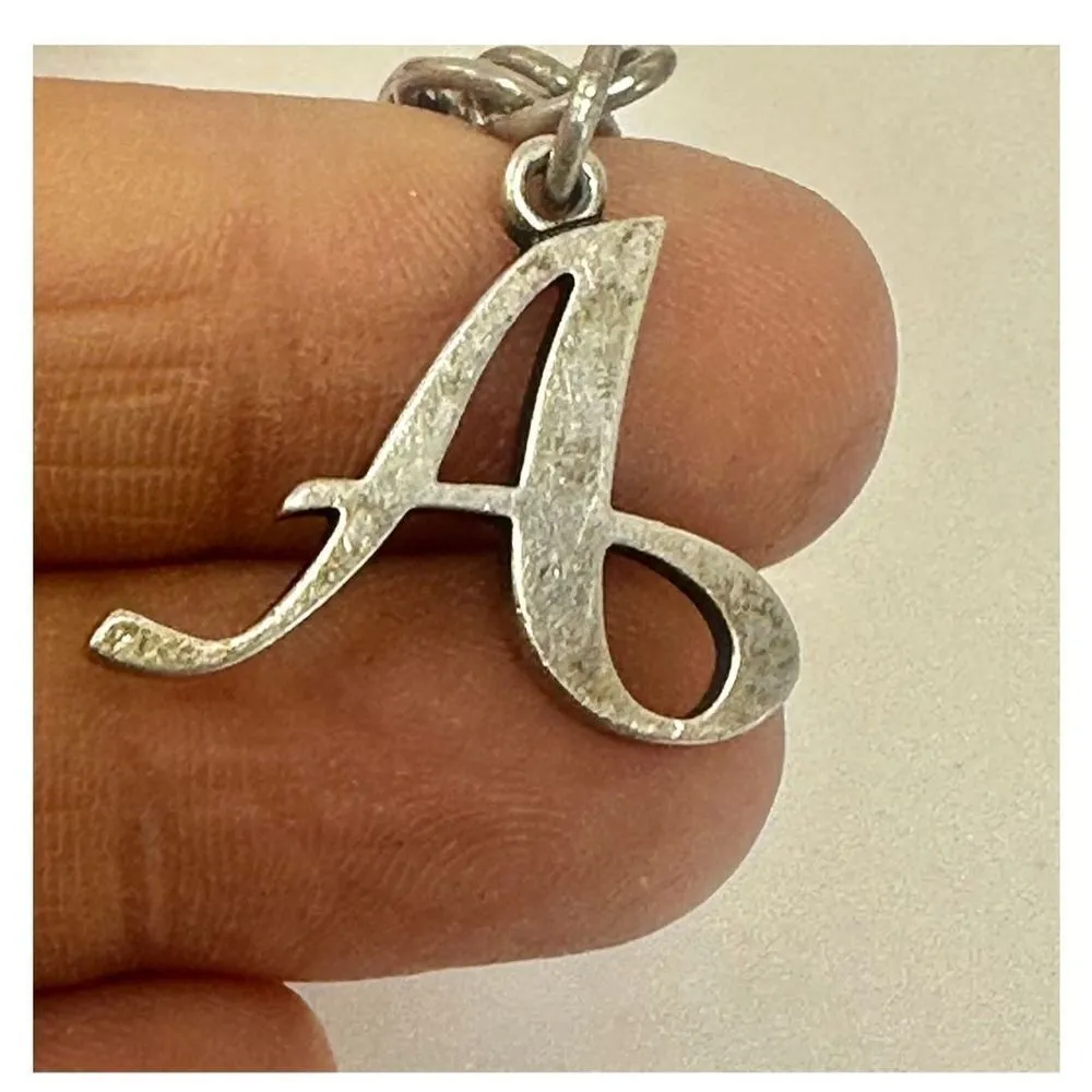 James Avery Sterling silver A monogram bracelet - Image 10
