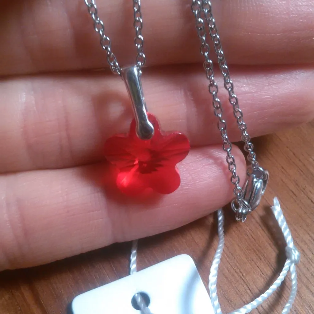 Swarovski Austrian Crystal Star Sterling Silver Pendant Stainless Steel Necklace - Image 10