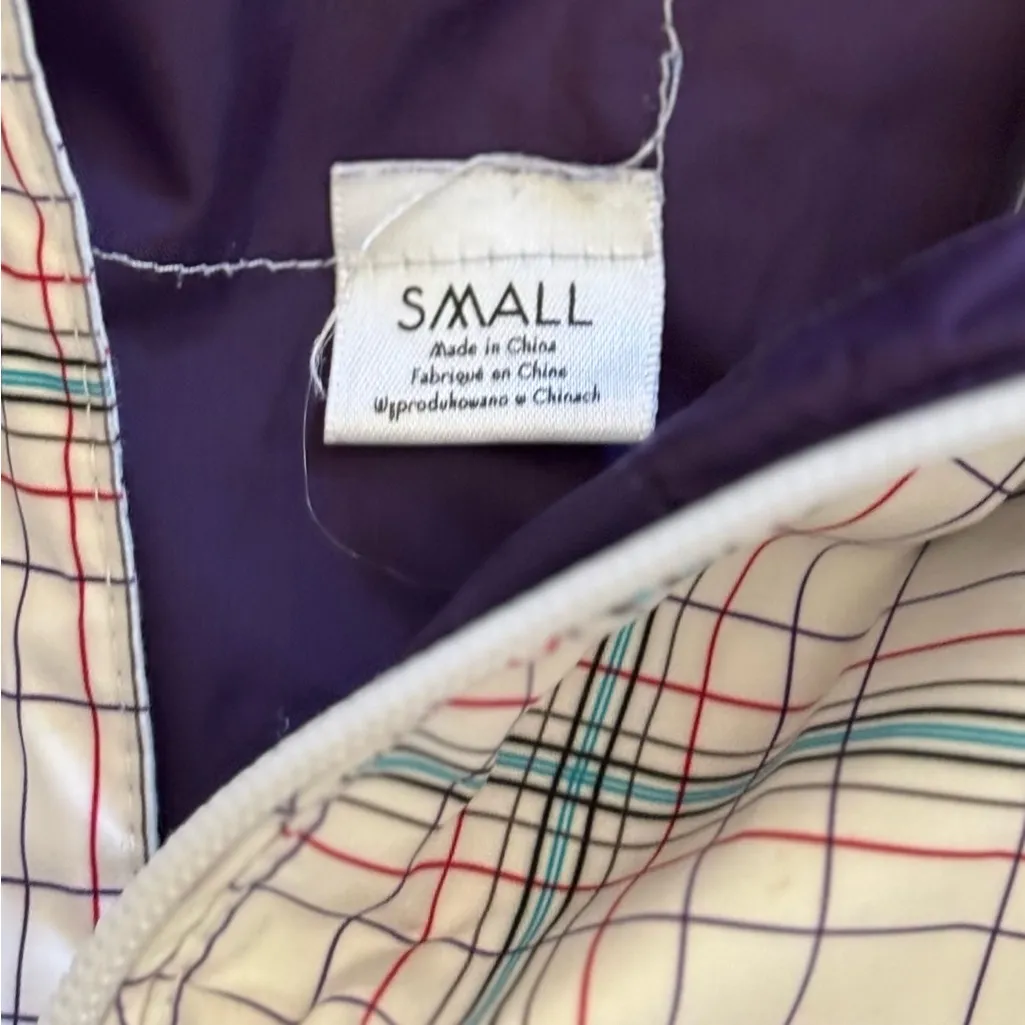 Burton DryRide Snowboard Ski Jacket Parka White Red Blue Plaid Pattern Sz S - Image 6