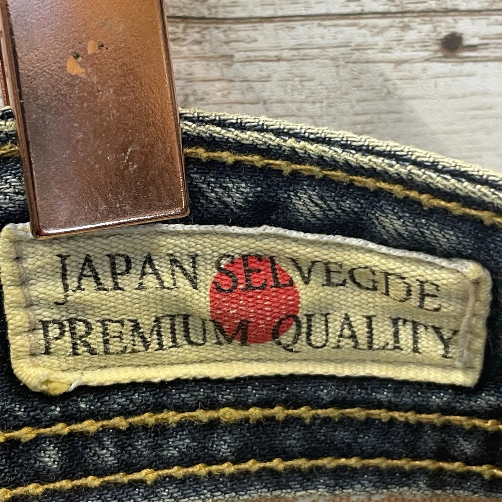 NEW Pinion Denim Jeans Japanese Selvedge 31 x 29 Button Fly New With Tag LOGO Blue - Image 6