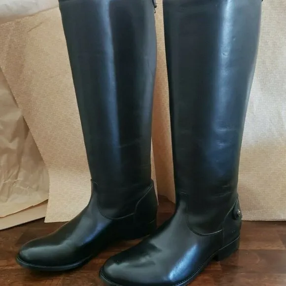 NEW Frye‎ Melissa Button Back Zip Leather Boots - Image 4