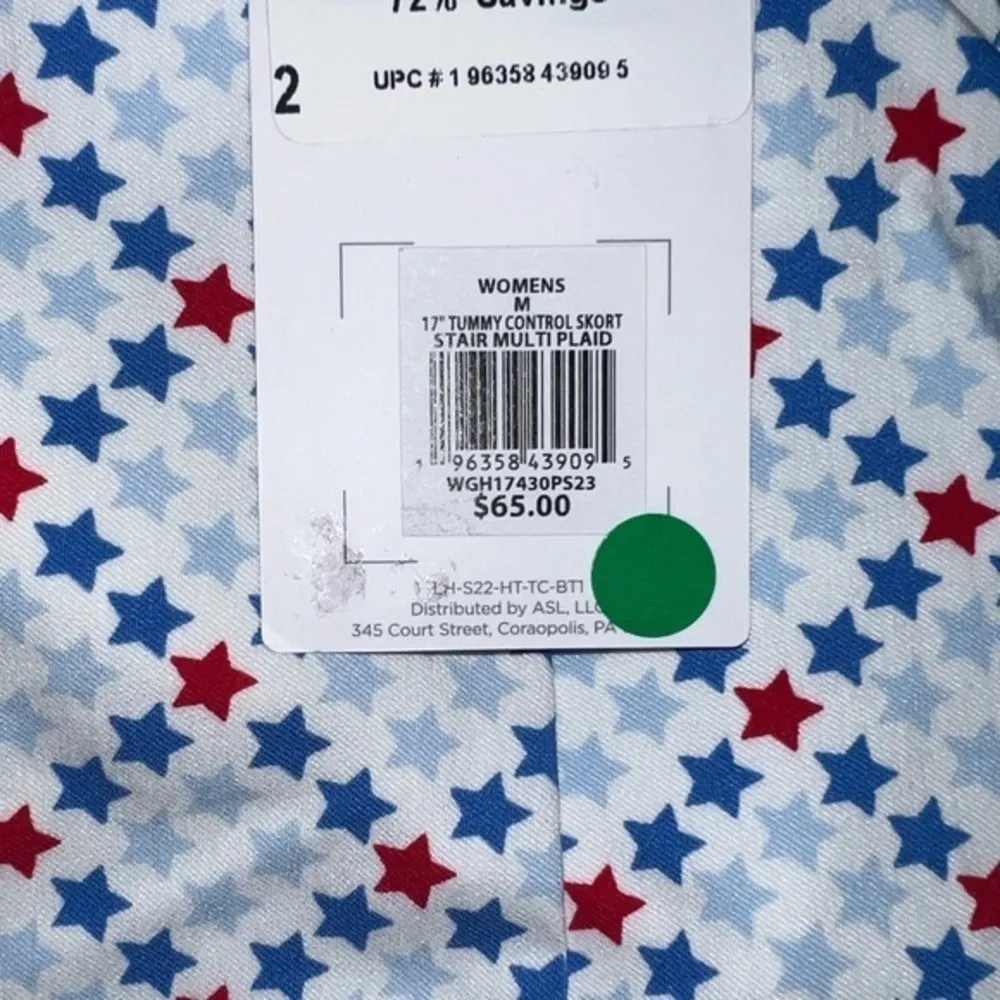 NWT LADY HAGEN |‎ Women's 17" Tummy Control
Golf Skort in Red White Blue Stars
M - Image 3