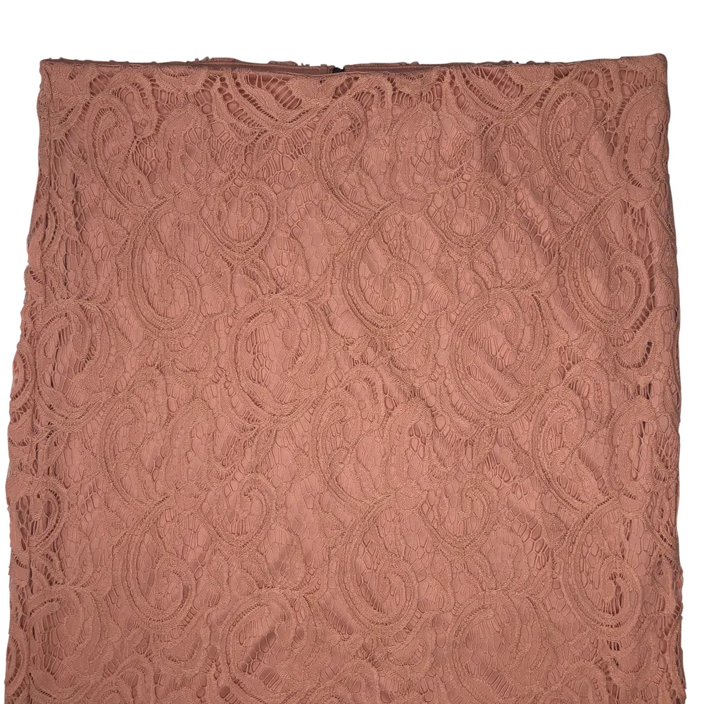 Warm Blush Lace Pencil Skirt - Size Large - Image 2