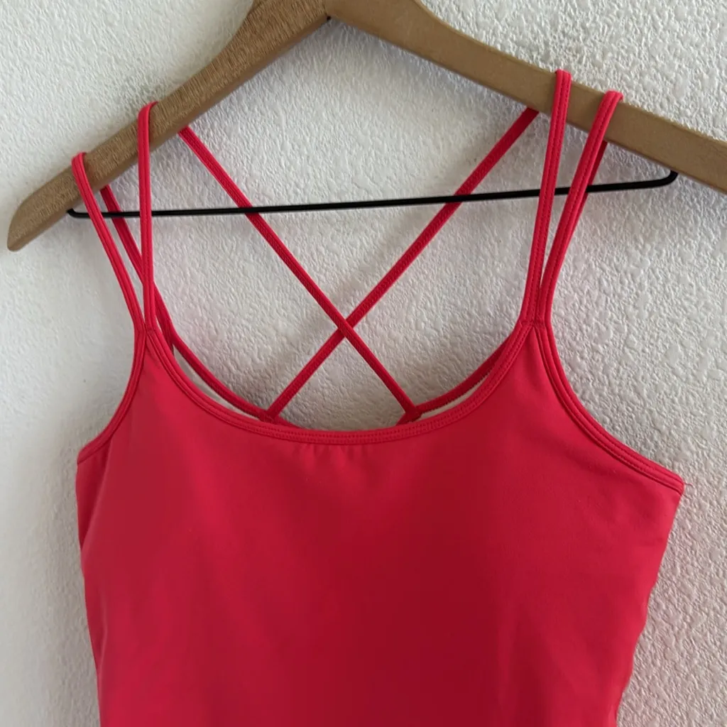 Zella Coral Strappy Active Crop Top Small - Image 3