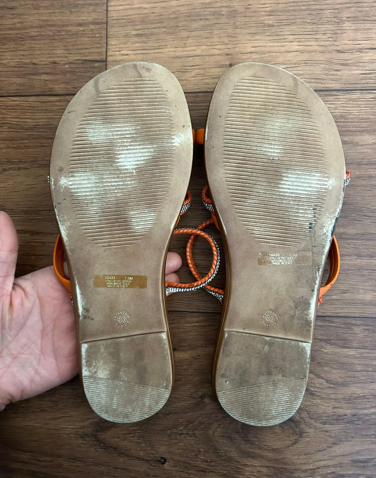 Mariella Sandals Orange Size 7.5 - Image 2