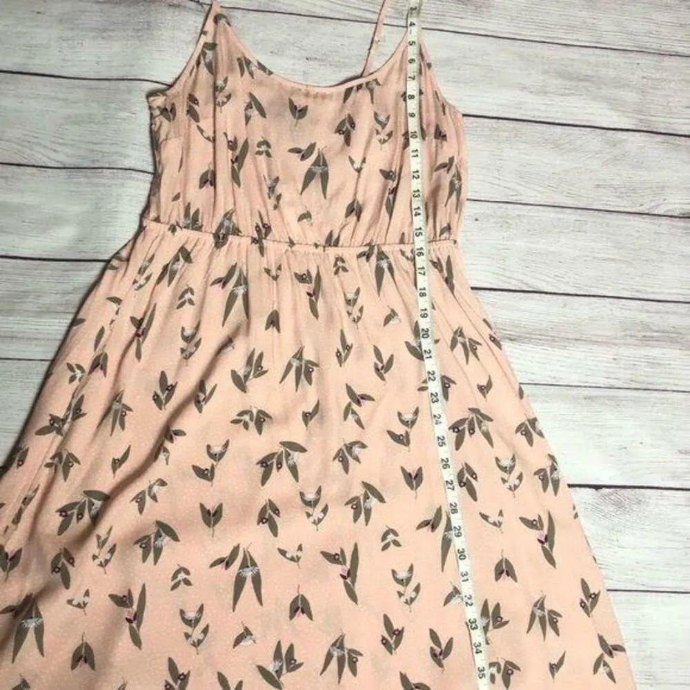 Gap Women's Pink Floral Strap Dress Sz L - Image 4