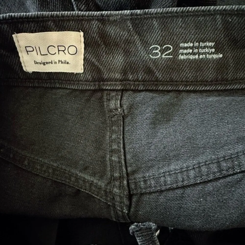 ANTHROPOLOGIE Pilcro Lace Up High Waist Black Shorts Size 32 NEW - Image 6