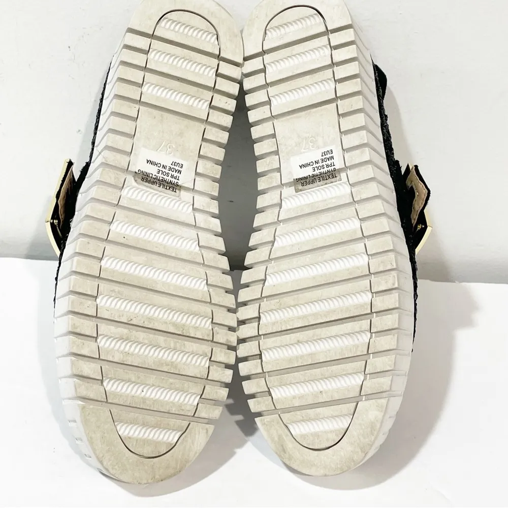 Anthropologie  Silent D Size 37/6 6.5 Black Netted Bravissimo Flats - Image 6