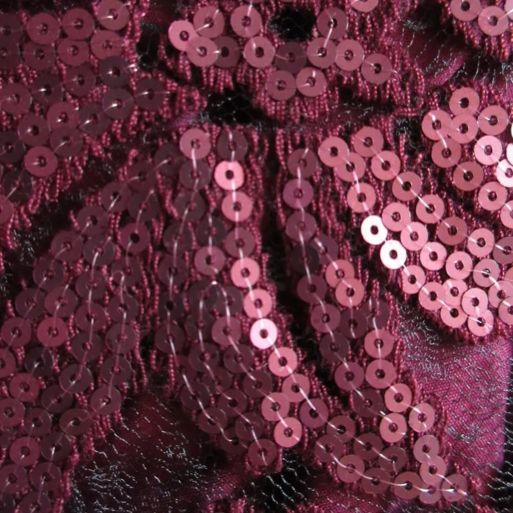 NWT TADASHI SHOJI Auburn Sequin Paillette Embroidered Lace V-Neck Gown Dress 4 - Image 10