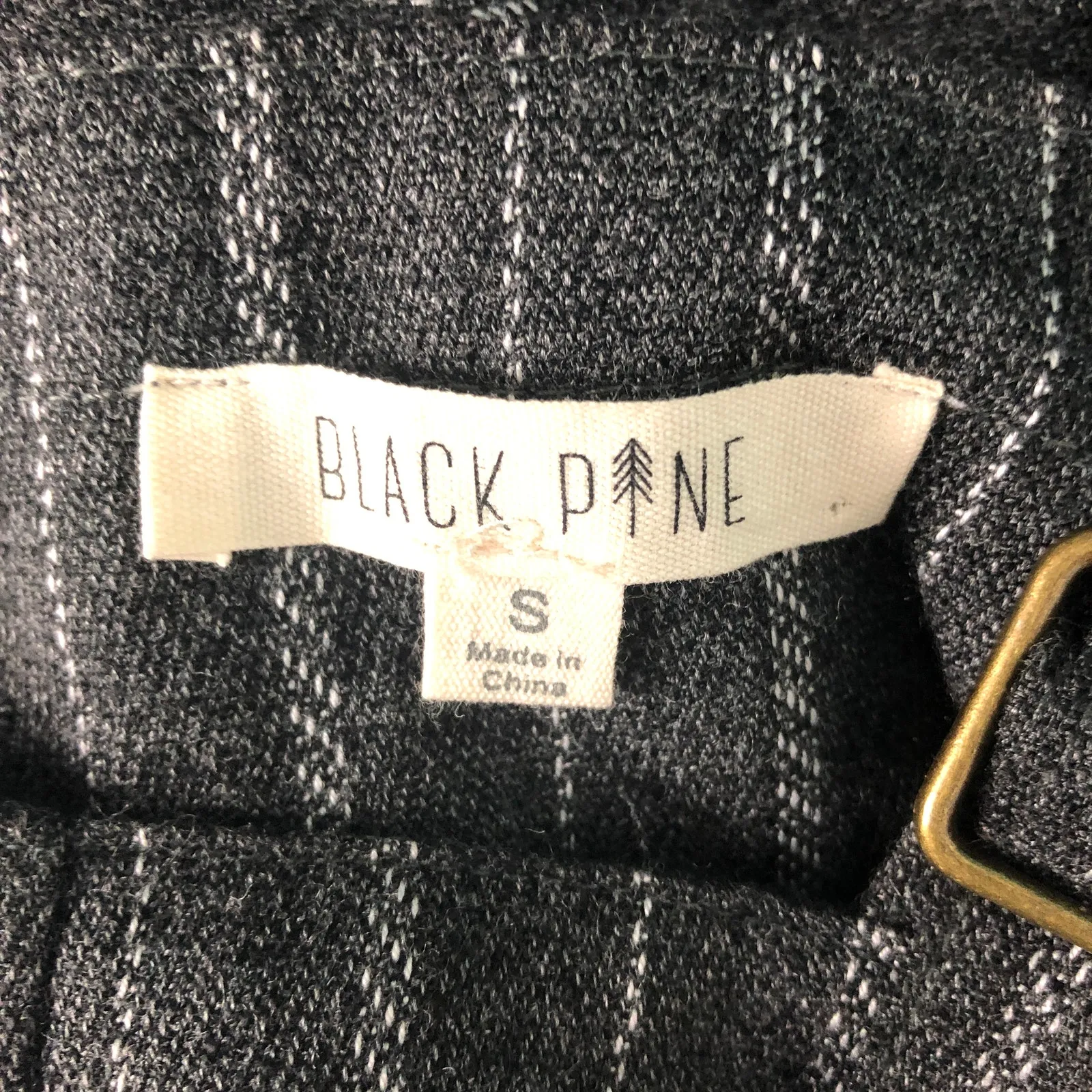 Black Pine Overalls Womens Small Cotton Dark Boho Barn Lumberjack Country Grunge Gray - Image 2