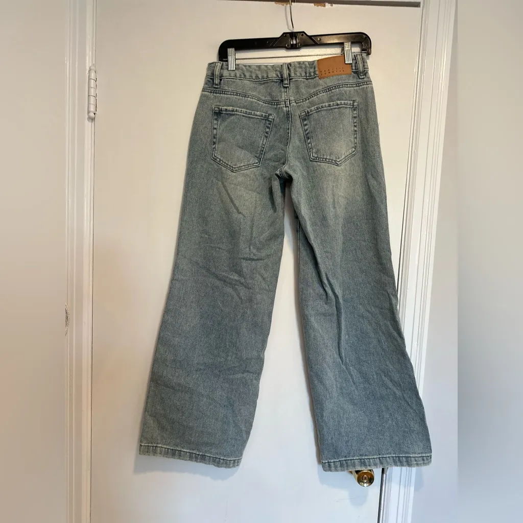 EUC PacSun Casey Low Rise Baggy Wide Leg Jeans Sz: 26  Light Wash Streetwear Y2K - Image 2