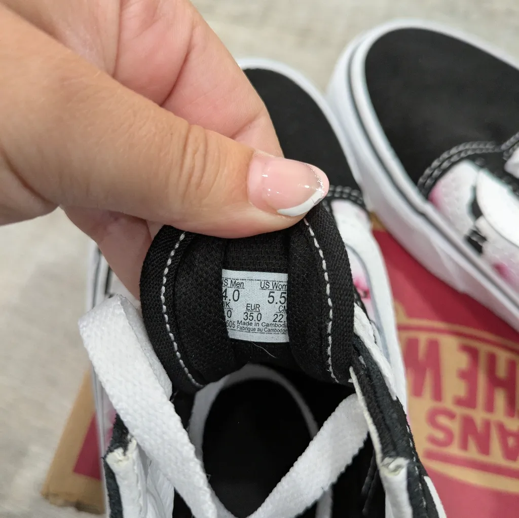 NIB Vans Old Skool Hibiscus Check Unisex Low Top Sneakers Size 5.5 - Image 6