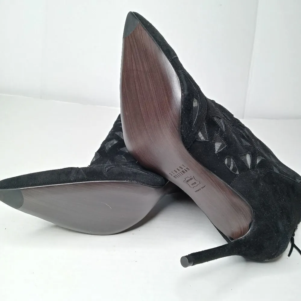 Stuart Weitzman CUTAWAY Ankle Boots Underlay Mesh - Image 11