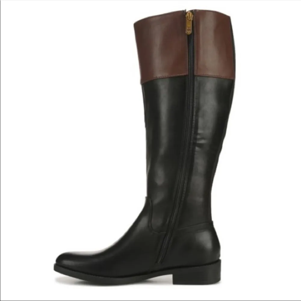 Tommy Hilfiger Tall Riding Boots Logo Brown Black Twinezza Equestrian Ridder - Image 2