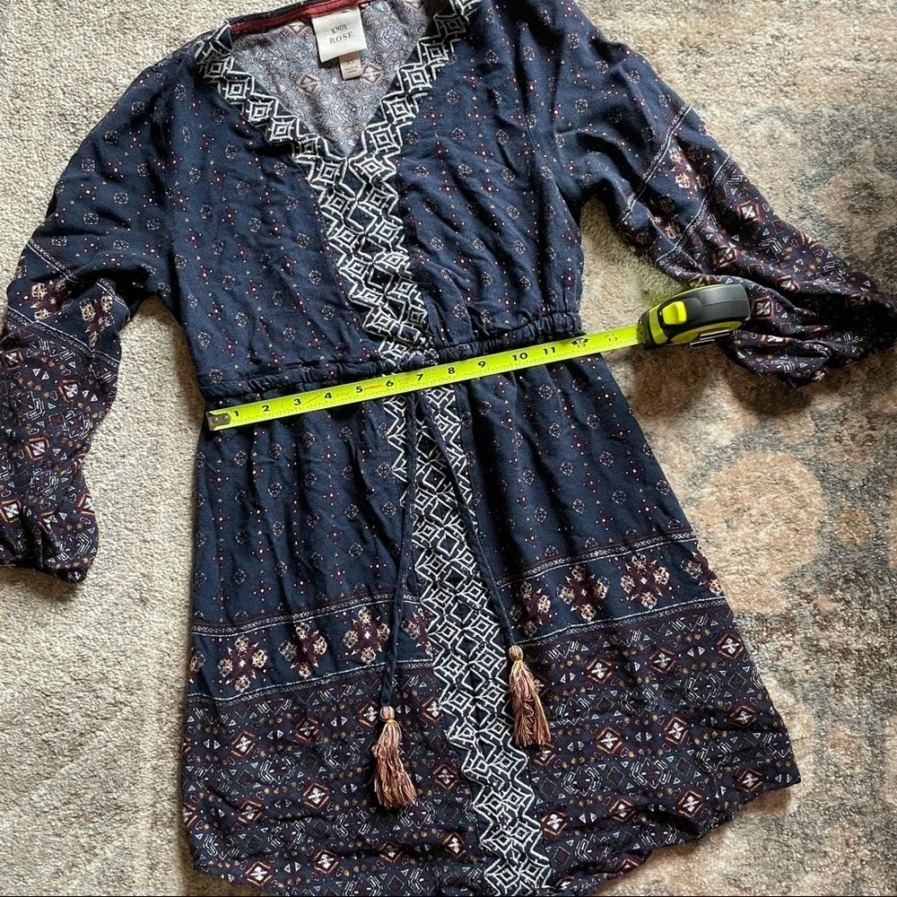 Knox Rose Bohemian Grunge Bandana Mini Dress XS - Image 4