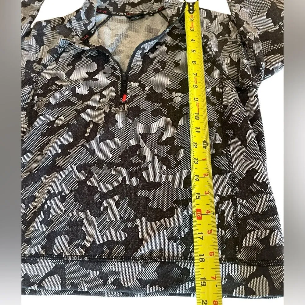 Spyder Active Quick Dri Pullover Top Womens Size Small Quarter Zip Camouflage - Image 10
