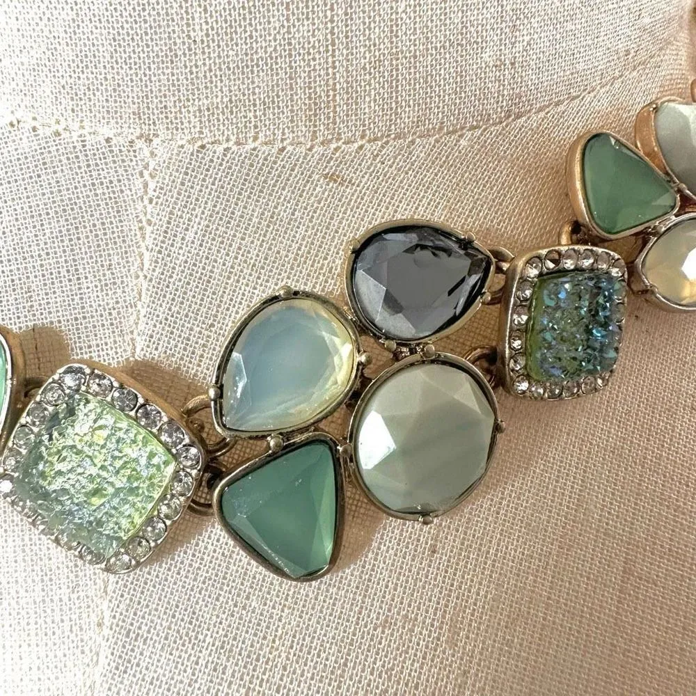 Lonna & Lilly green rhinestone necklace - Image 2