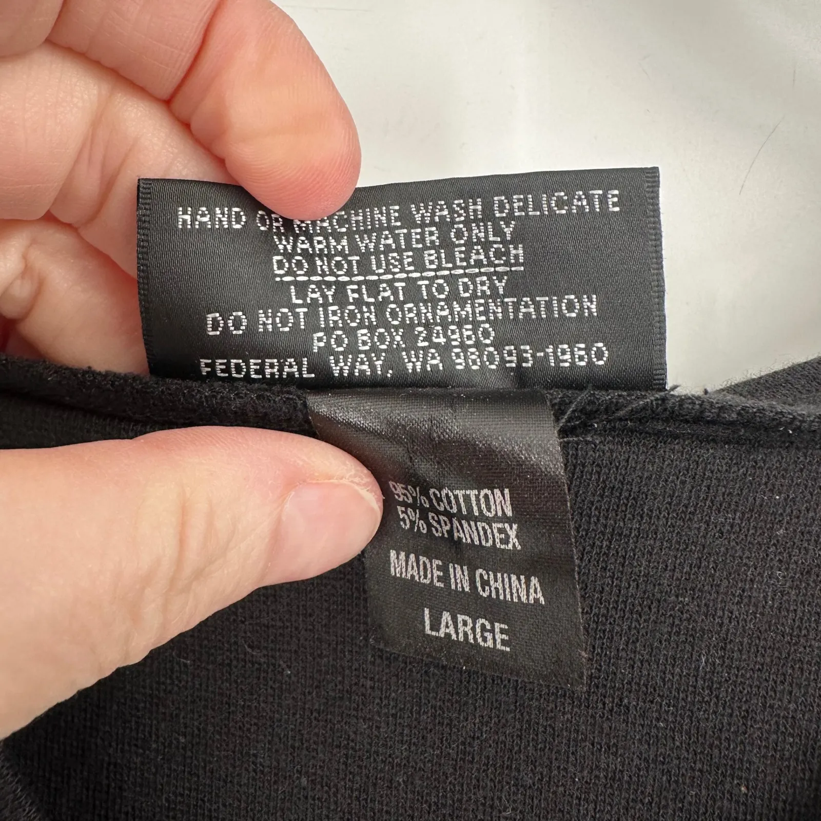 Christine Alexander Black Rhinestone Kisses Shirt Top Large Glam Sparkle Knit - Image 3